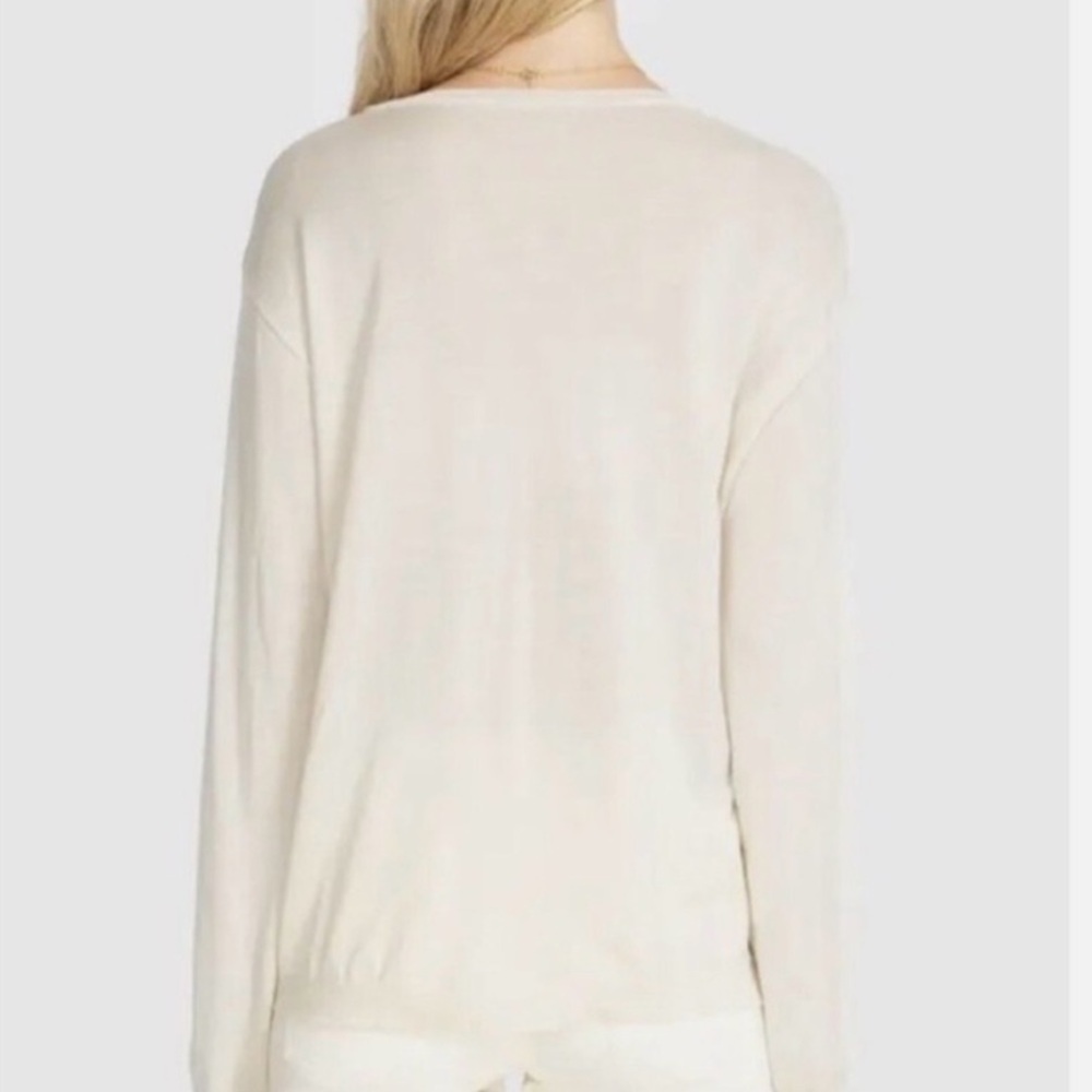 Johnny Was Boho Elodie Scarf Front Lightweight Pullover Top Silk Cashmere Large - Picture 13 of 15